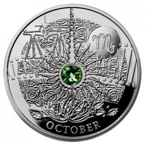 Niue / One Dollar Silver 2013 Magic Stones - October - reverse photo