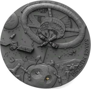 Niue / Silver Ounce 2018 Space Mining - Chondrite Meteorite - obverse photo