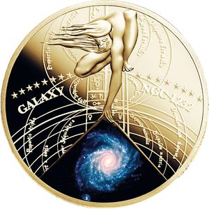 Niue / Fifty Cents 2015 Spiral Galaxy NGC 1232 - reverse photo
