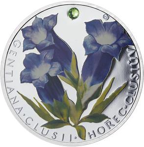 Niue / Silver Half Ounce 2013 Gentiana Clusii - reverse photo