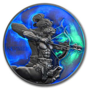 Niue / Silver Five Ounces 2024 Zodiac - Sagittarius - reverse photo