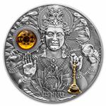 Silver Three Ounces 2023 Divine Faces of the Sun - Vishnu: Photo Coin, Niue, Silver Three Ounces 2023 Divine Faces - Vishnu / thumbnail