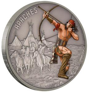 Niue / Silver Ounce 2017 Warriors of History - Apaches - reverse photo