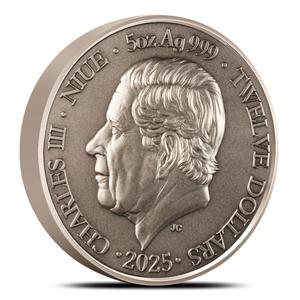 Niue / Silver Five Ounces 2024 Aquarius - obverse photo