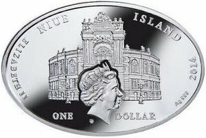 Niue / Silver Ounce 2014 Odessa Theatre of Opera and Ballet - obverse photo
