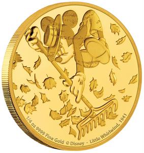 Niue / Gold Quarter Ounce 2017 Mickey - Little Whirlwind - reverse photo