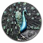 Niue / Silver Three Ounces 2022 Amazing Animals - Peacock - reverse photo