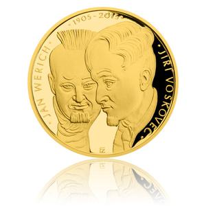 Niue / Gold Two Ounces 2015 Voskovec and Werich - reverse photo
