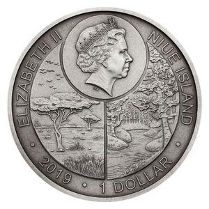 Niue / Silver Ounce 2019 Animal Champions - Dragonfly - obverse photo