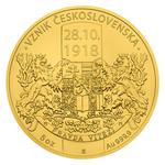 Gold Five Ounces 2018 Establishment of Czechoslovakia: Photo Coin, Niue, Gold Five Ounces 2018 Establishment of Czechoslovakia / thumbnail