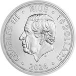 Niue / Silver Five Ounces 2024 Czech Lion - obverse photo