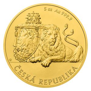 Niue / Gold Five Ounces 2018 Czech Lion - reverse photo