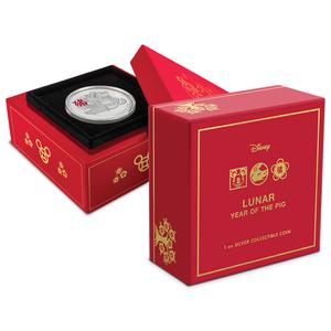 Niue / Silver Ounce 2019 Disney Lunar Year of the Pig - obverse photo