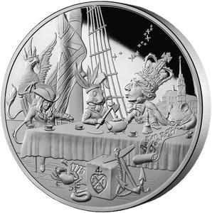 Niue / Silver Kilo 2023 Alice's Tea Party - reverse photo