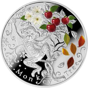 Niue / One Dollar Silver 2016 Monkey Tree - reverse photo