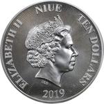 Niue / Silver Five Ounces 2019 Roaring Lion of Judah - obverse photo