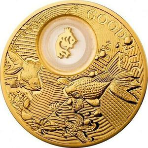 Niue / Silver Ounce 2014 Gold Fish - reverse photo