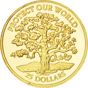Niue / Twenty-five Dollars Gold 1996 Protect Our World - reverse photo