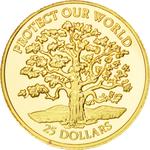 Twenty-five Dollars Gold 1996 Protect Our World: Photo Coin, Niue, Twenty-five Dollars Gold 1996 Protect Our World / thumbnail