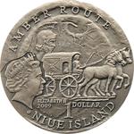Niue / Silver Ounce 2009 Amber Route - Elblag - reverse photo