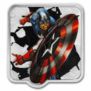 Niue / Silver Two Ounces 2025 Marvel Smash - Captain America - reverse photo