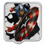Silver Two Ounces 2025 Marvel Smash - Captain America: Photo Coin, Niue, Silver Two Ounces 2025 Marvel Smash - Captain America / thumbnail
