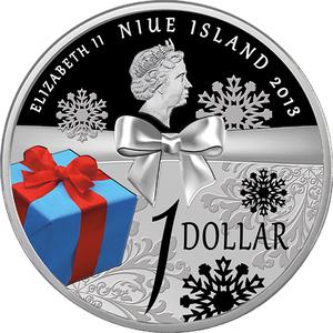 Niue / One Dollar Silver 2013 Merry Christmas - obverse photo