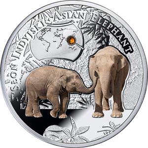 Niue / One Dollar Silver 2016 Asian Elephant - reverse photo