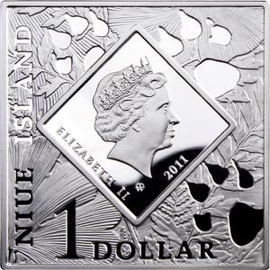 Niue / Silver Ounce 2011 Flying Frog - reverse photo