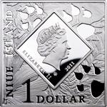 Niue / Silver Ounce 2011 Flying Frog - reverse photo