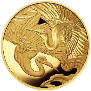 Niue / Gold Ounce 2025 Cranes - reverse photo