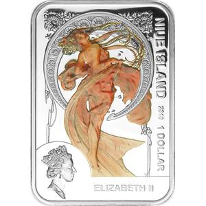 Niue / Silver Ounce 2010 Alfons Mucha - reverse photo