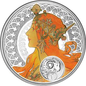 Niue / Silver Ounce 2011 Mucha - Aries - reverse photo
