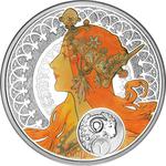 Silver Ounce 2011 Mucha - Aries: Photo Coin, Niue, Silver Ounce 2011 Mucha - Aries / thumbnail