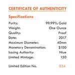 Gold Ounce 2017 Sydney Harbour Bridge: Photo Coin, Niue, Gold Ounce 2017 Sydney Harbour Bridge / thumbnail
