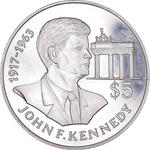 Five Dollars Silver 1992 John F. Kennedy: Photo Coin, Niue, Five Dollars Silver 1992 John F. Kennedy / thumbnail