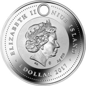 Niue / One Dollar Silver 2017 All The Best Key Ring - obverse photo