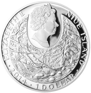 Niue / Silver Half Ounce 2014 Gray Wolf - obverse photo