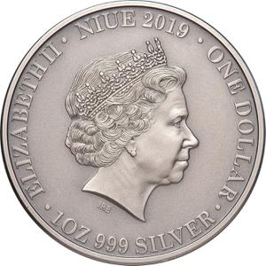 Niue / Silver Ounce 2019 Wildlife Up Close - Tasmanian Devil - obverse photo