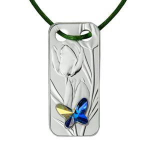 Niue / One Dollar Silver 2015 Butterfly Pendant - reverse photo