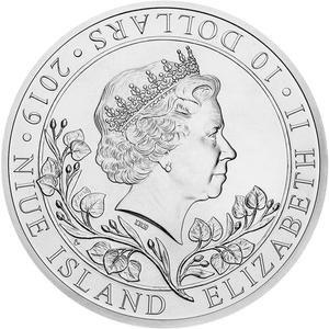 Niue / Silver Five Ounces 2019 Czech Lion - obverse photo