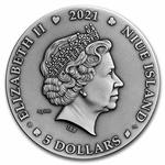Niue / Silver Two Ounces 2021 Antique Silver Mask - obverse photo