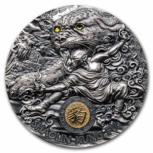 Niue / Silver Two Ounces 2023 Shaolin Kung Fu Leopard - reverse photo
