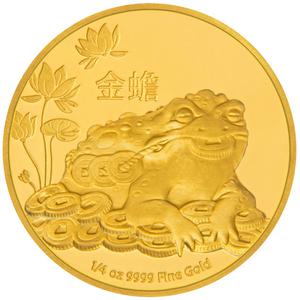 Niue / Gold Quarter Ounce 2016 Feng Shui - Money Toad - obverse photo