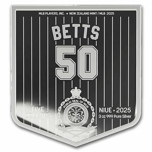 Niue / Silver Three Ounces 2025 MLB - Mookie Betts - obverse photo