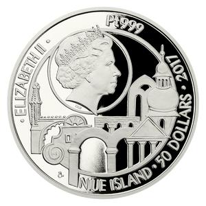 Niue / Platinum Ounce 2017 UNESCO - Lednice-Valtice - obverse photo
