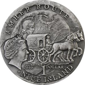 Niue / Silver Ounce 2010 Amber Route - Shombately - obverse photo