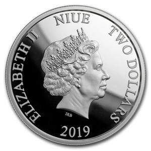 Niue / Silver Ounce 2019 Year of the Pig, Coloured - obverse photo