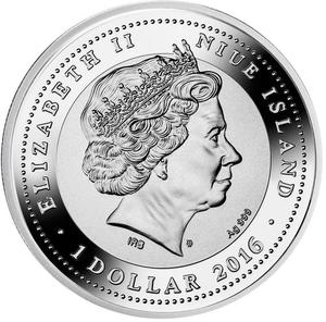 Niue / One Dollar Silver 2016 Pelagia Noctiluca - obverse photo