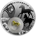 Niue / Silver Ounce 2014 Year of the Horse with Filigree Insert - obverse photo